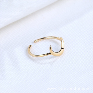 Heart Shaped Metal Silver Gold Ring Jewelry